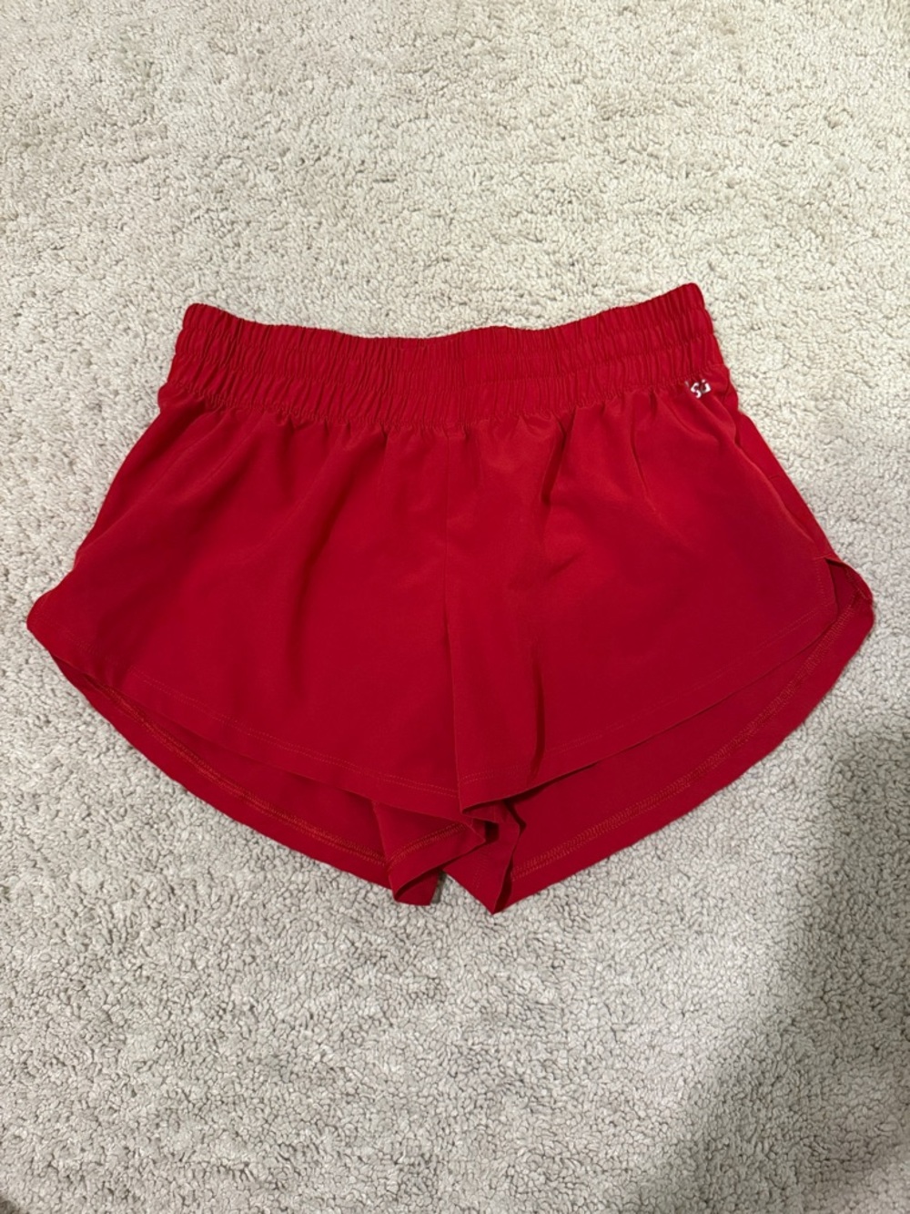 DSG Women's Red Athletic Running Shorts with Elastic Waist 3.5 in inseam